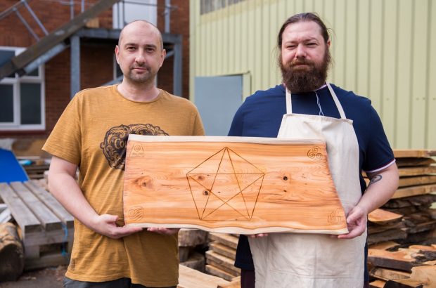 Jon & Liam with Carving