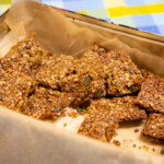 A tin full of homemade flapjacks.