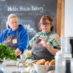 Jane, the tutor, explaining one of the recipes.
